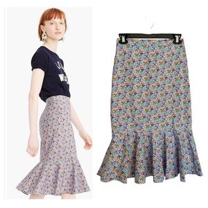 J. Crew Liberty Love trumpet skirt in favourite flowers size 0